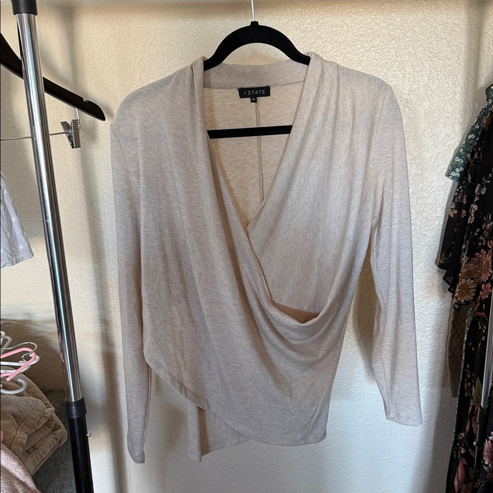 1. State Soft Beige Knit Top